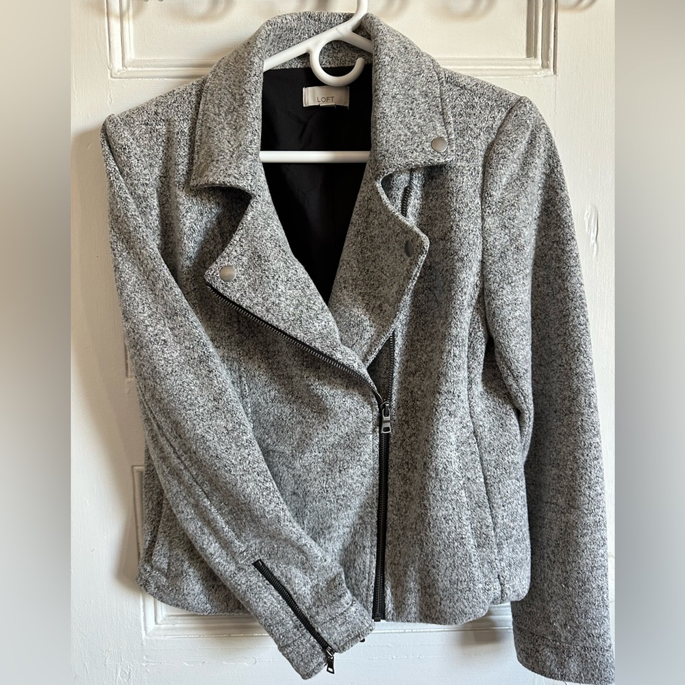 Loft Women's Grey Moto Jacket